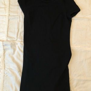 Solid black fitted dress